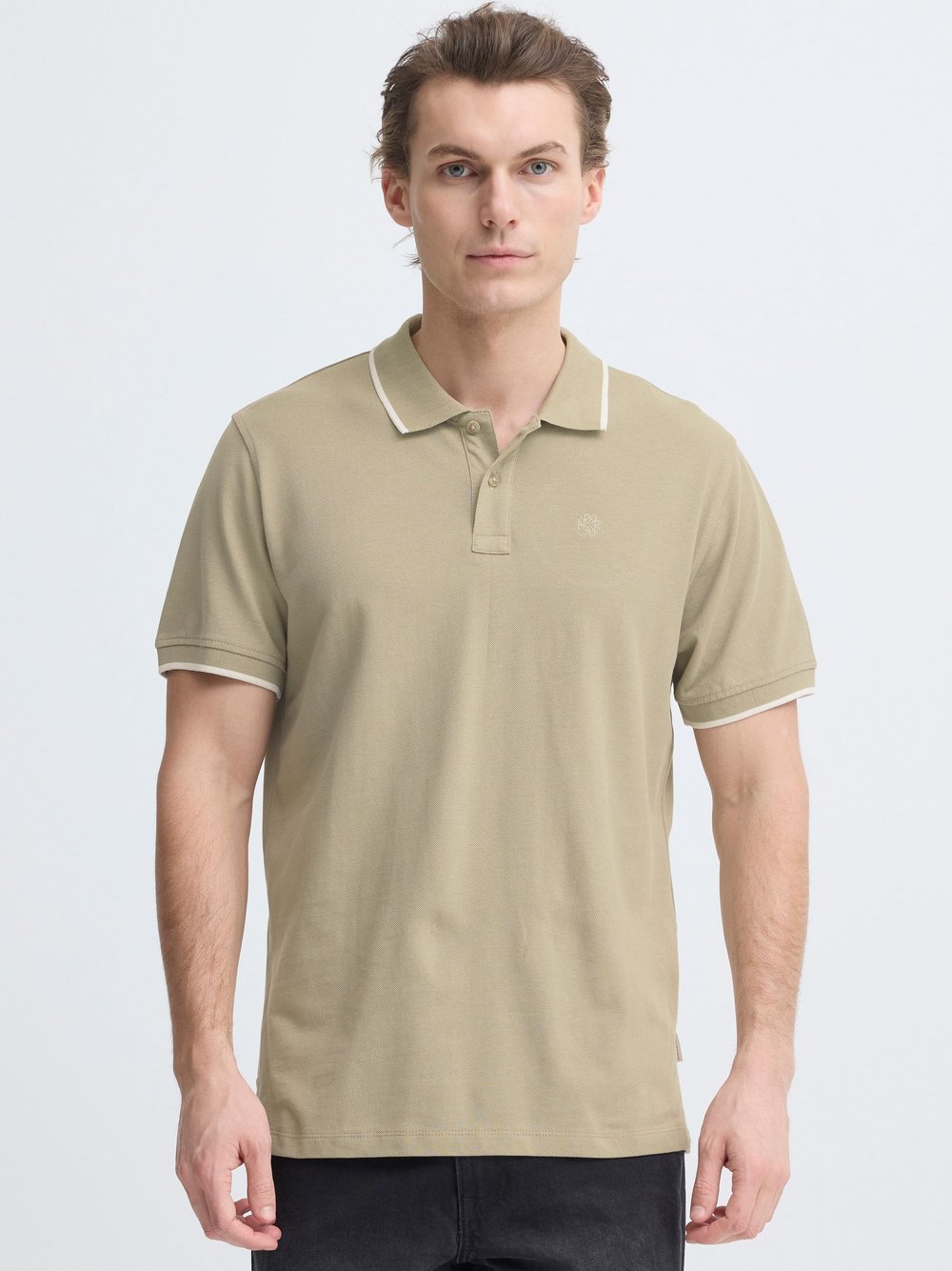 BLEND Poloshirt Herren Baumwolle braun, XXXL