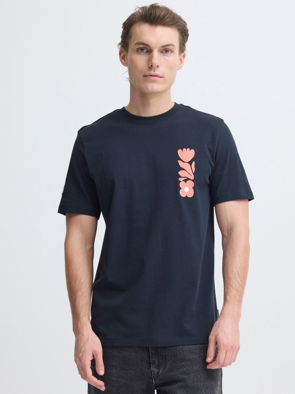 Thumbnail - BLEND T-Shirt Herren Baumwolle blau bedruckt, XL