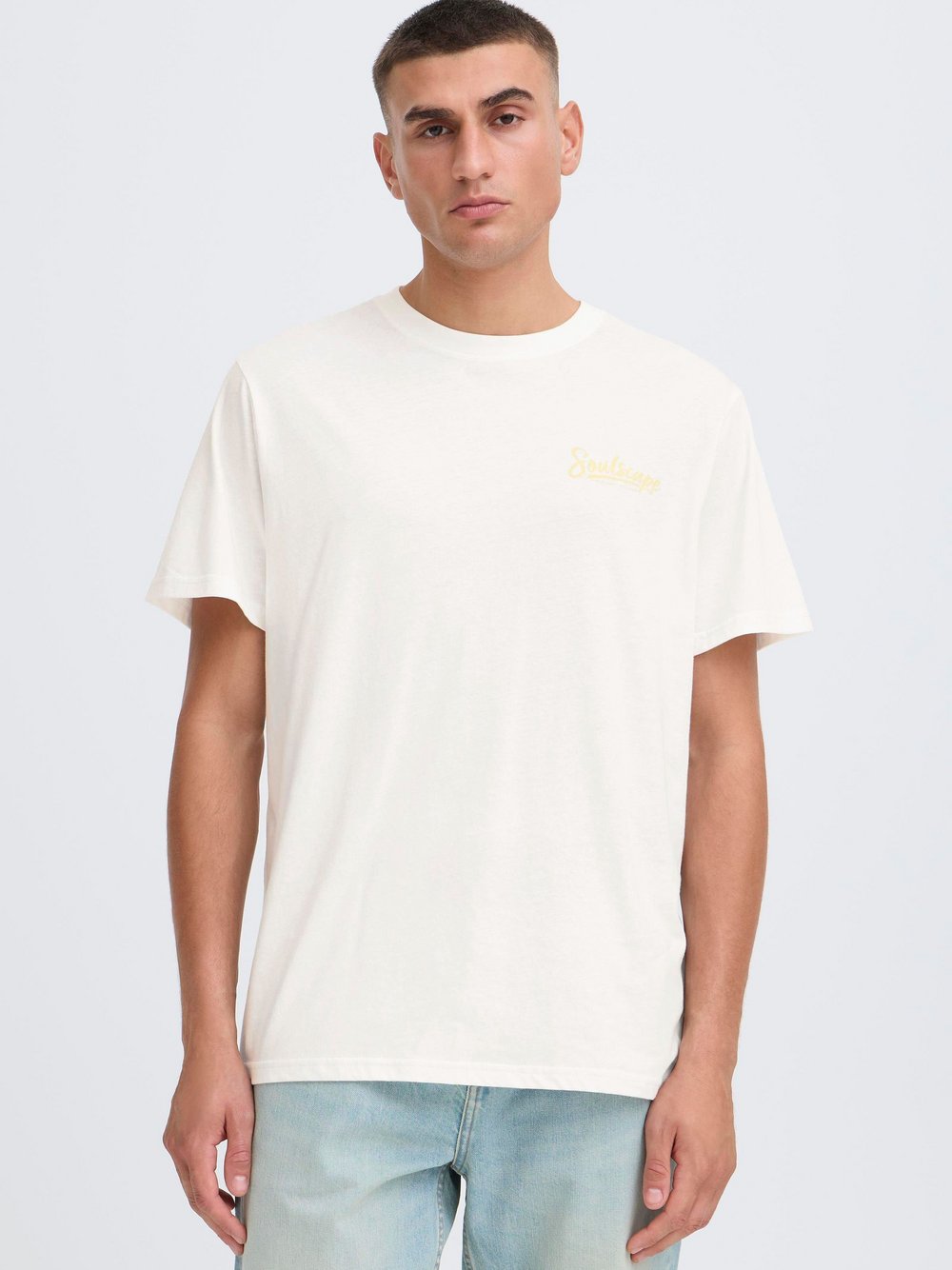 Thumbnail - Solid T-Shirt Herren Baumwolle weiß, L