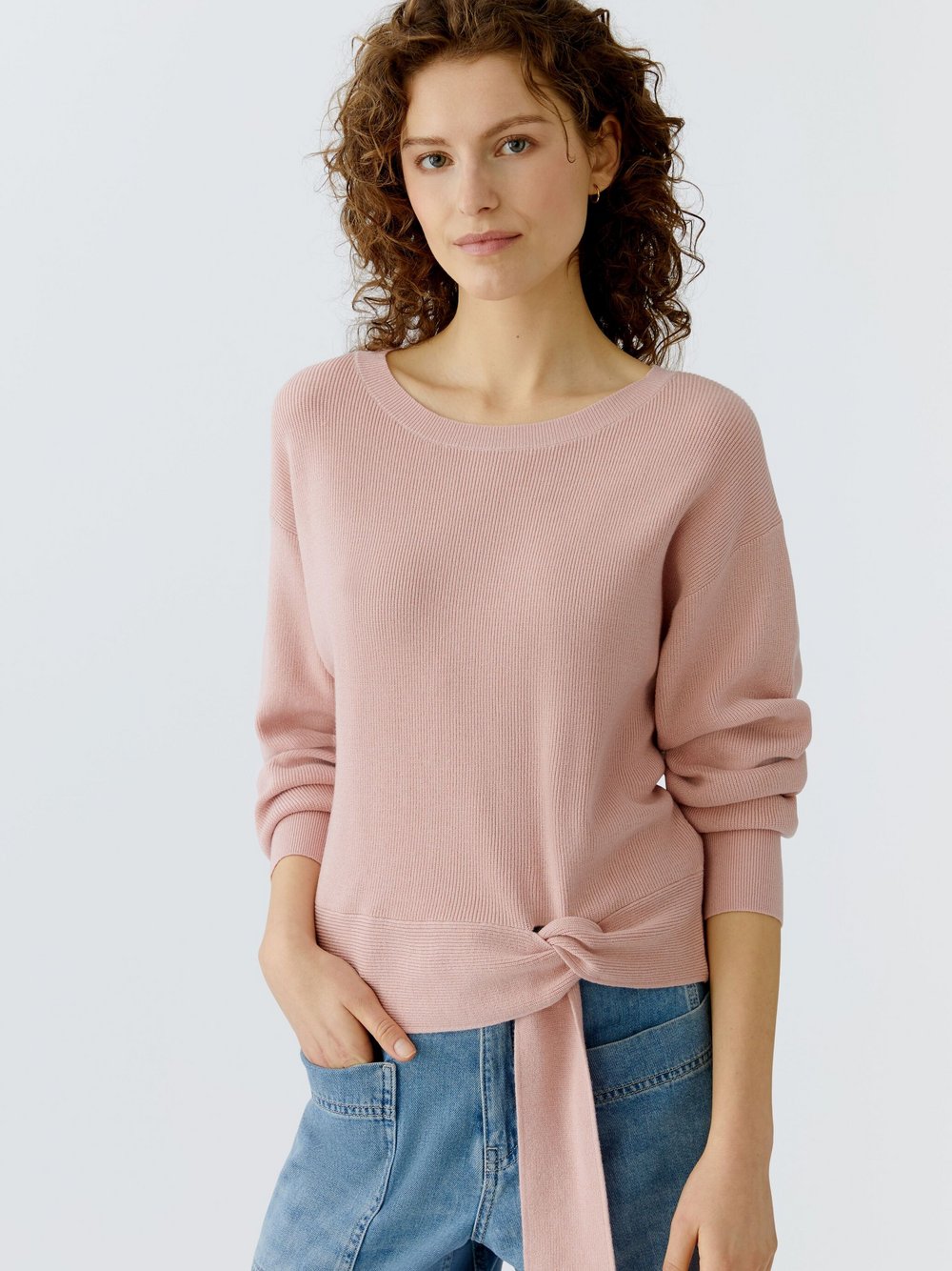 Oui Pullover Damen Viskose rosa, 36