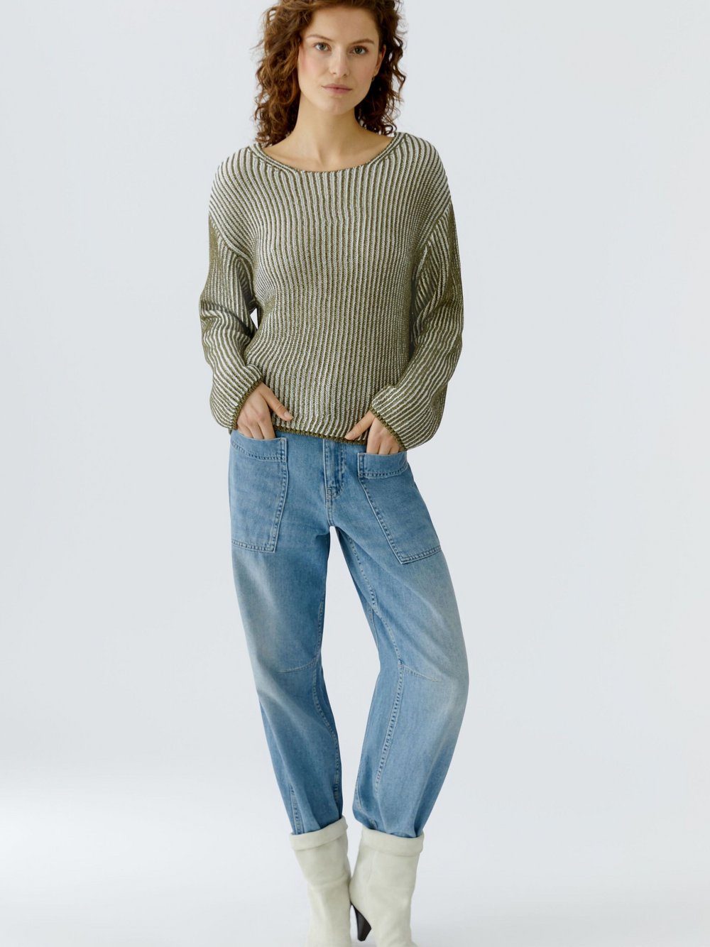 Thumbnail - Oui Pullover Damen grün, 44
