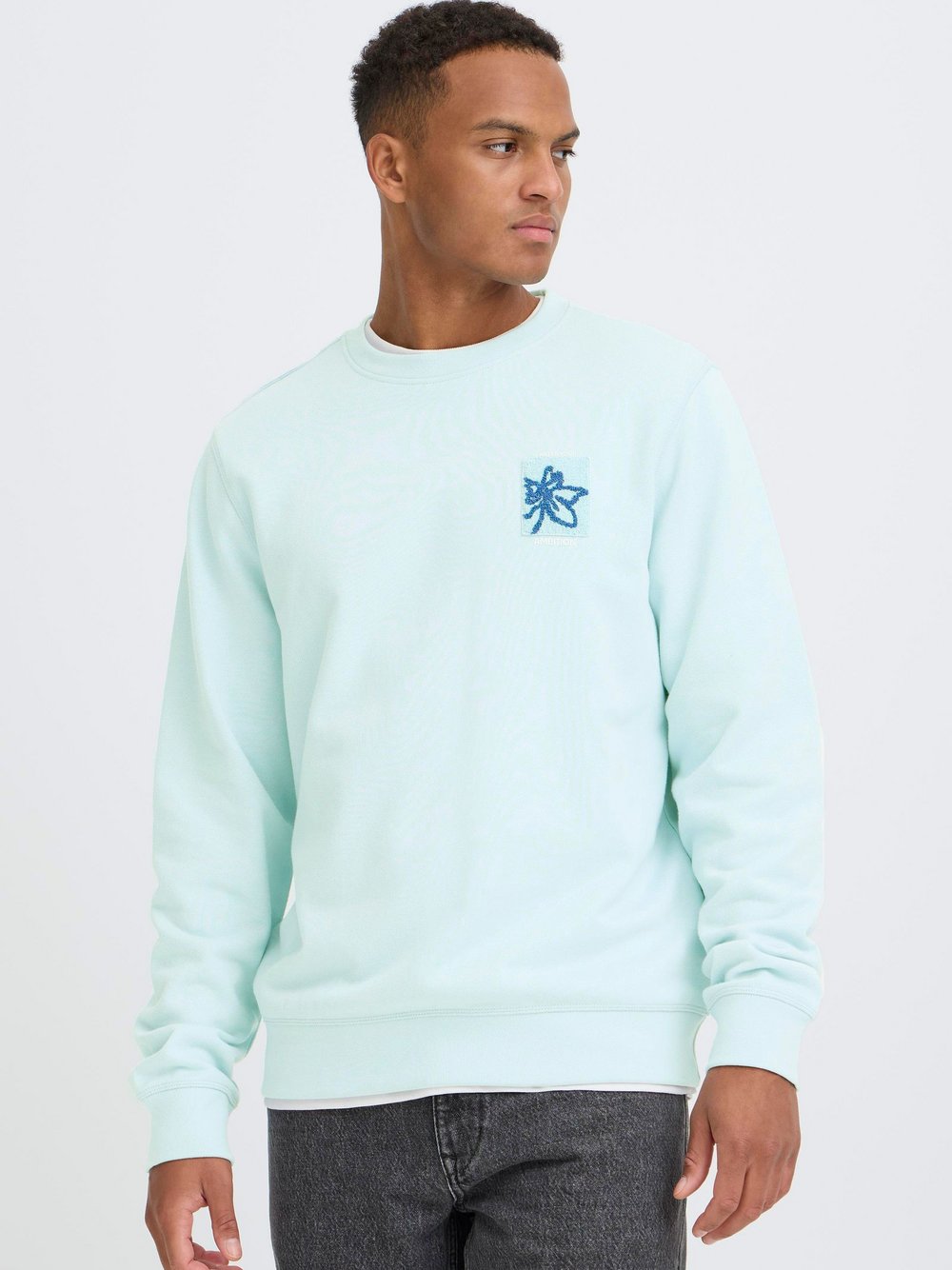 BLEND Sweatshirt Herren Baumwolle blau, XL