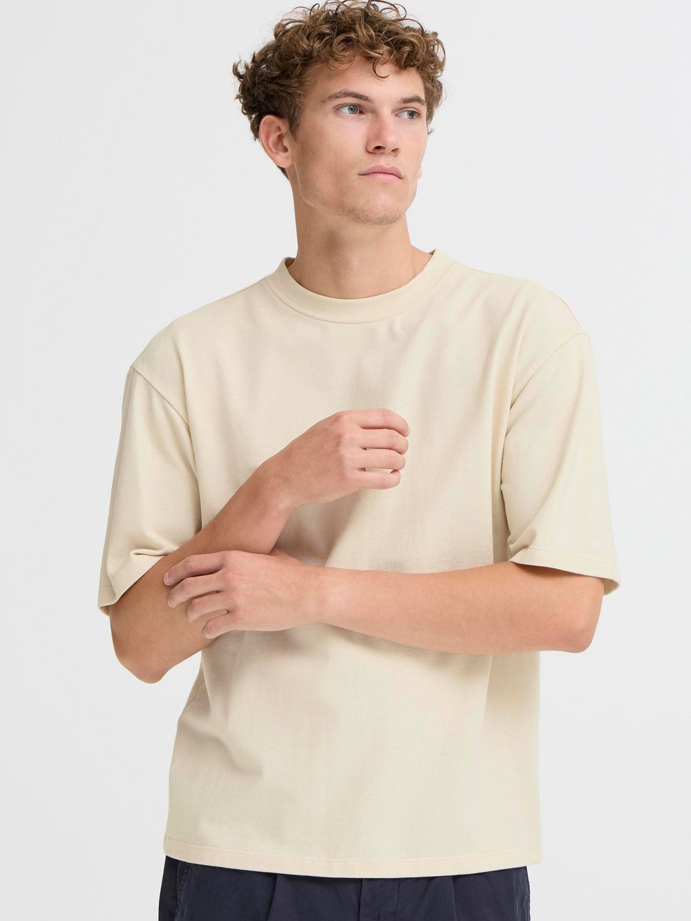 CASUAL FRIDAY T-Shirt Herren Baumwolle beige, M