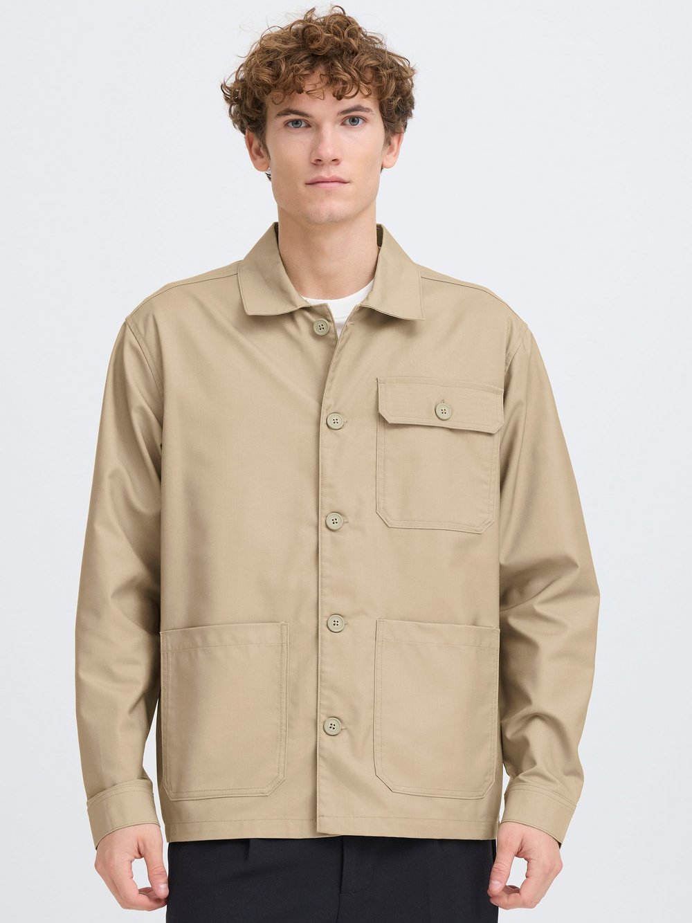 CASUAL FRIDAY Hemdjacke Herren grün, S