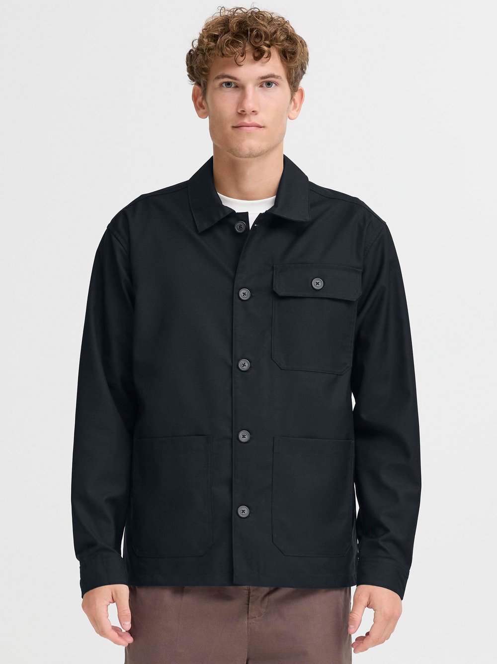 CASUAL FRIDAY Hemdjacke Herren blau, XXL