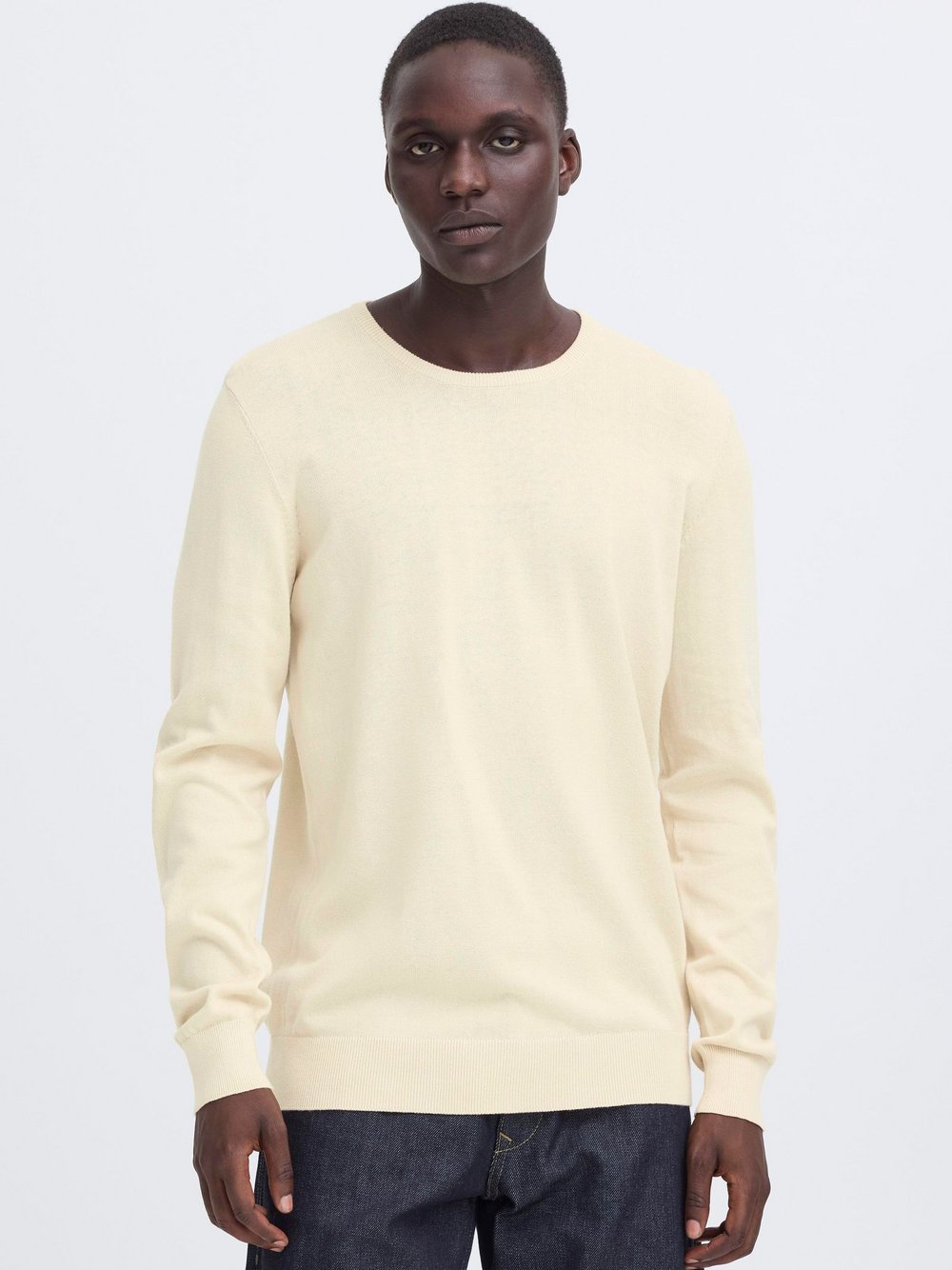 Thumbnail - BLEND Strickpullover Herren Baumwolle beige meliert, XXL