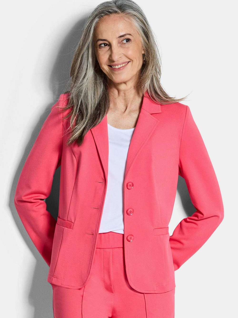 Goldner Blazer Damen Viskose rot, 40