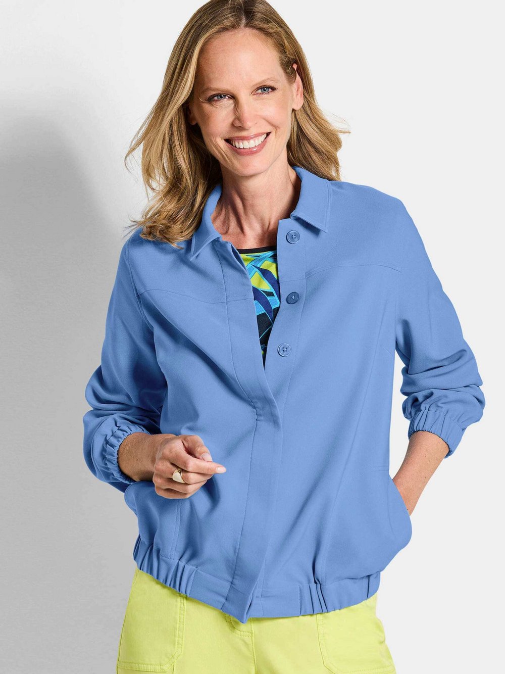 Goldner Jacken Damen blau, 21