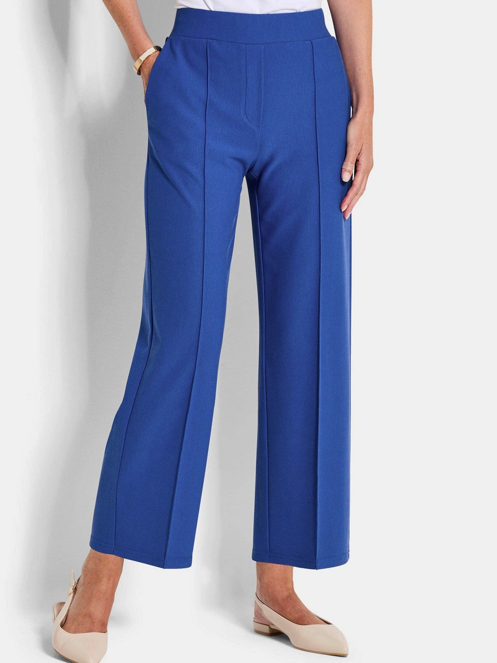 Thumbnail - Goldner Stoffhosen Damen Viskose blau, 22