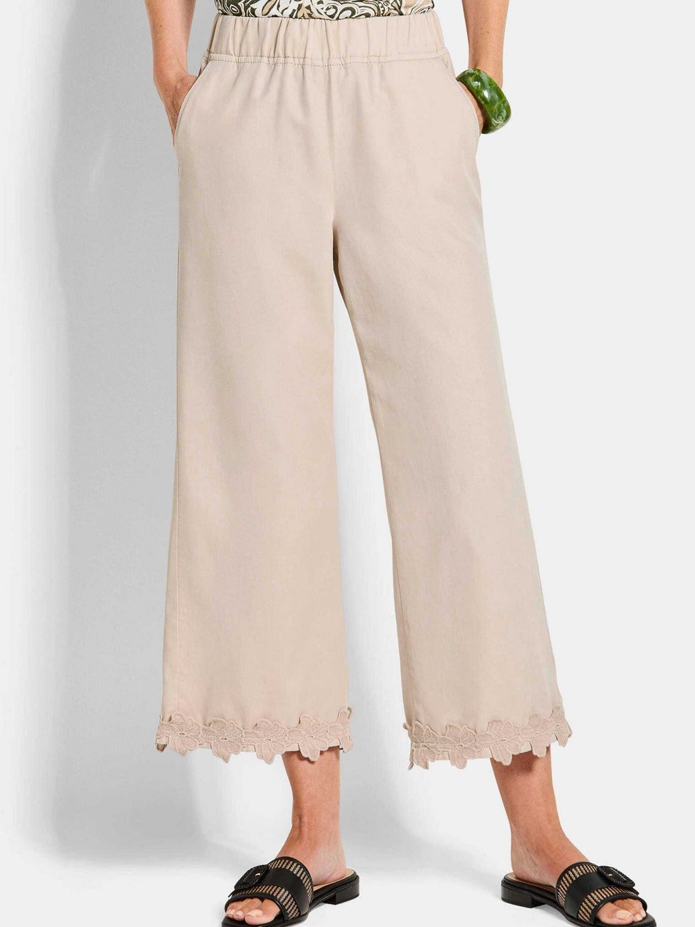 Thumbnail - Goldner Stoffhosen Damen Baumwolle braun, 22