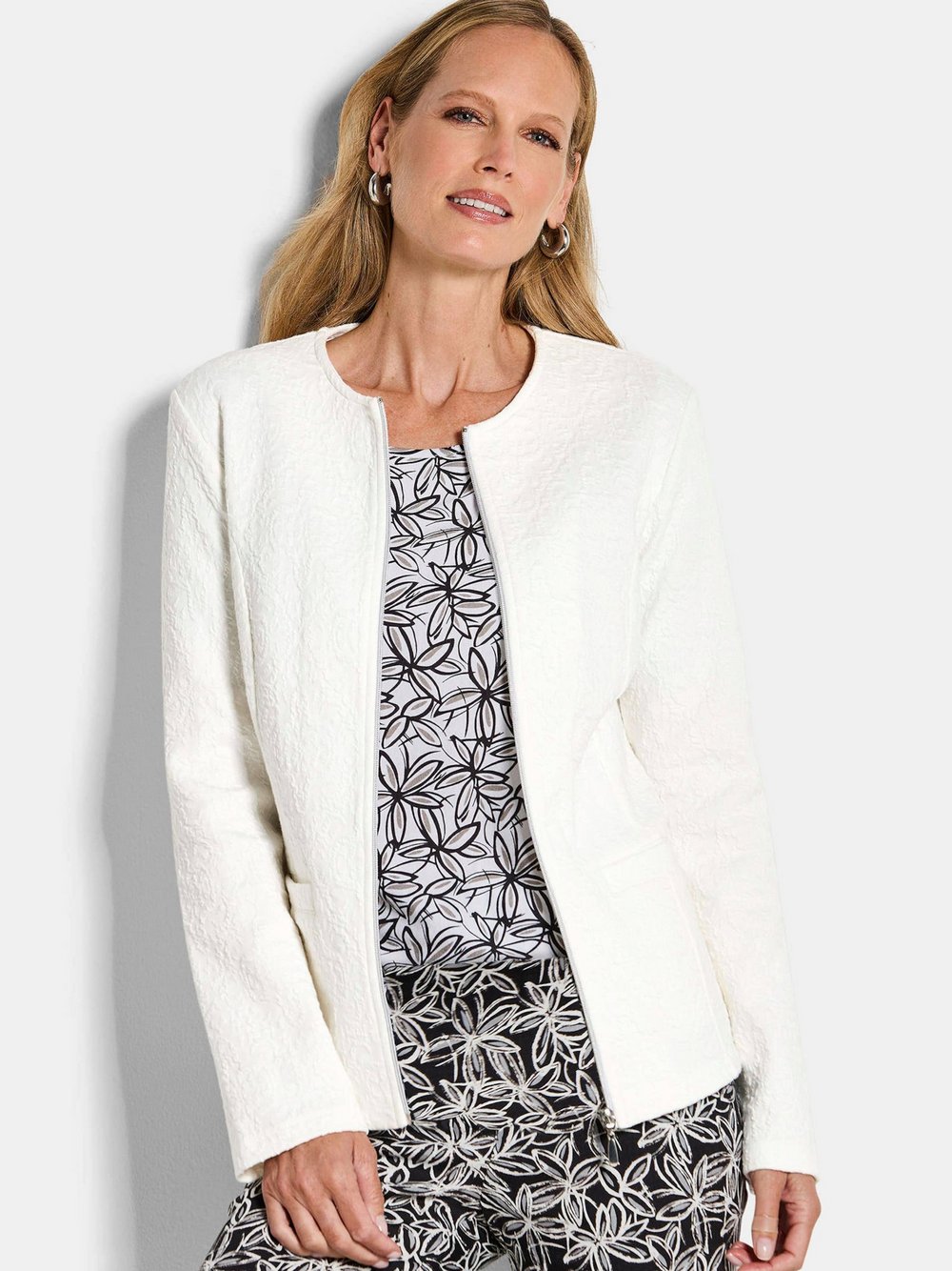 Goldner Shirtjacken Damen Baumwolle weiß, 20