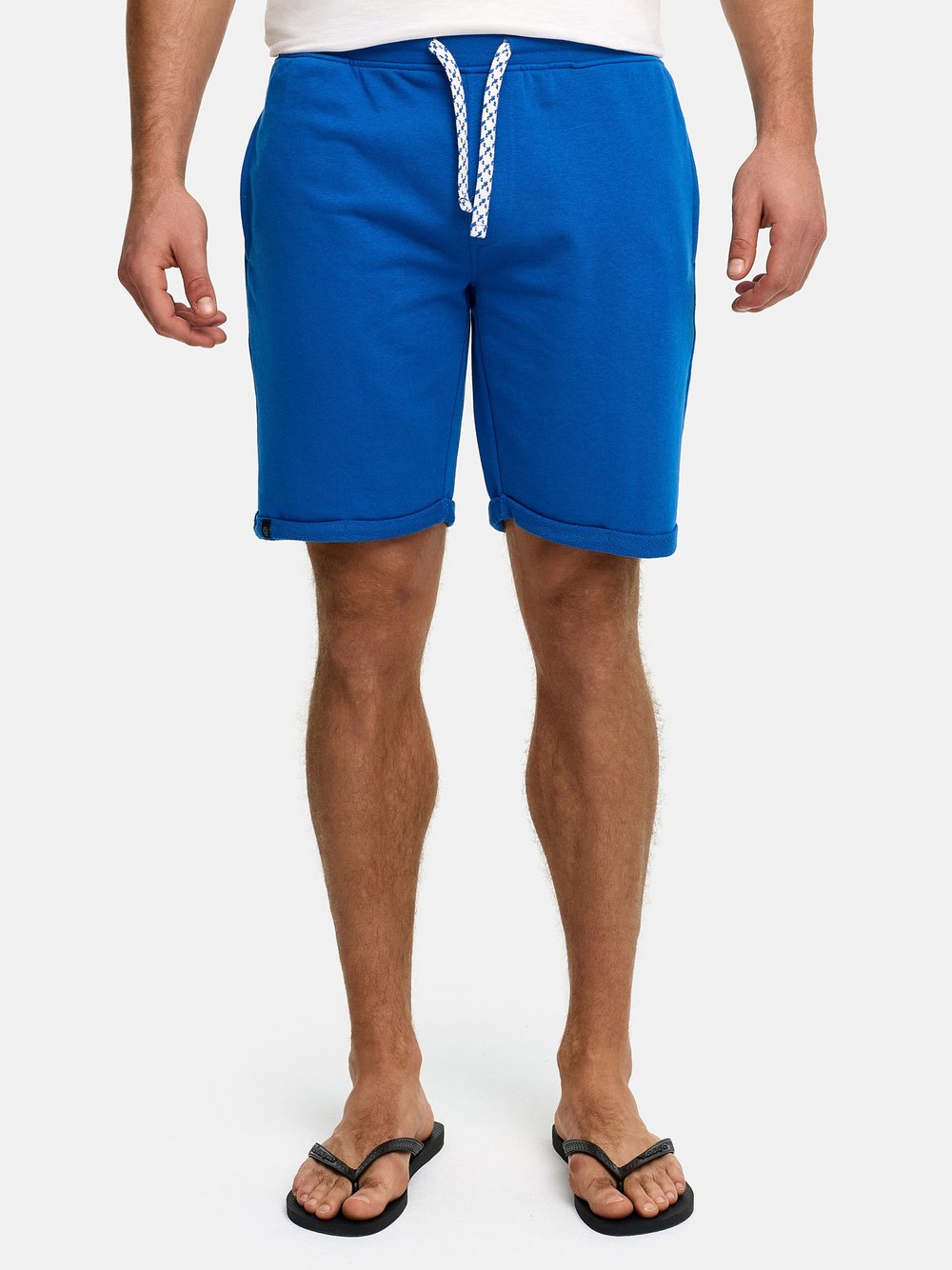 Indicode Shorts Sweat Herren Baumwolle blau, M