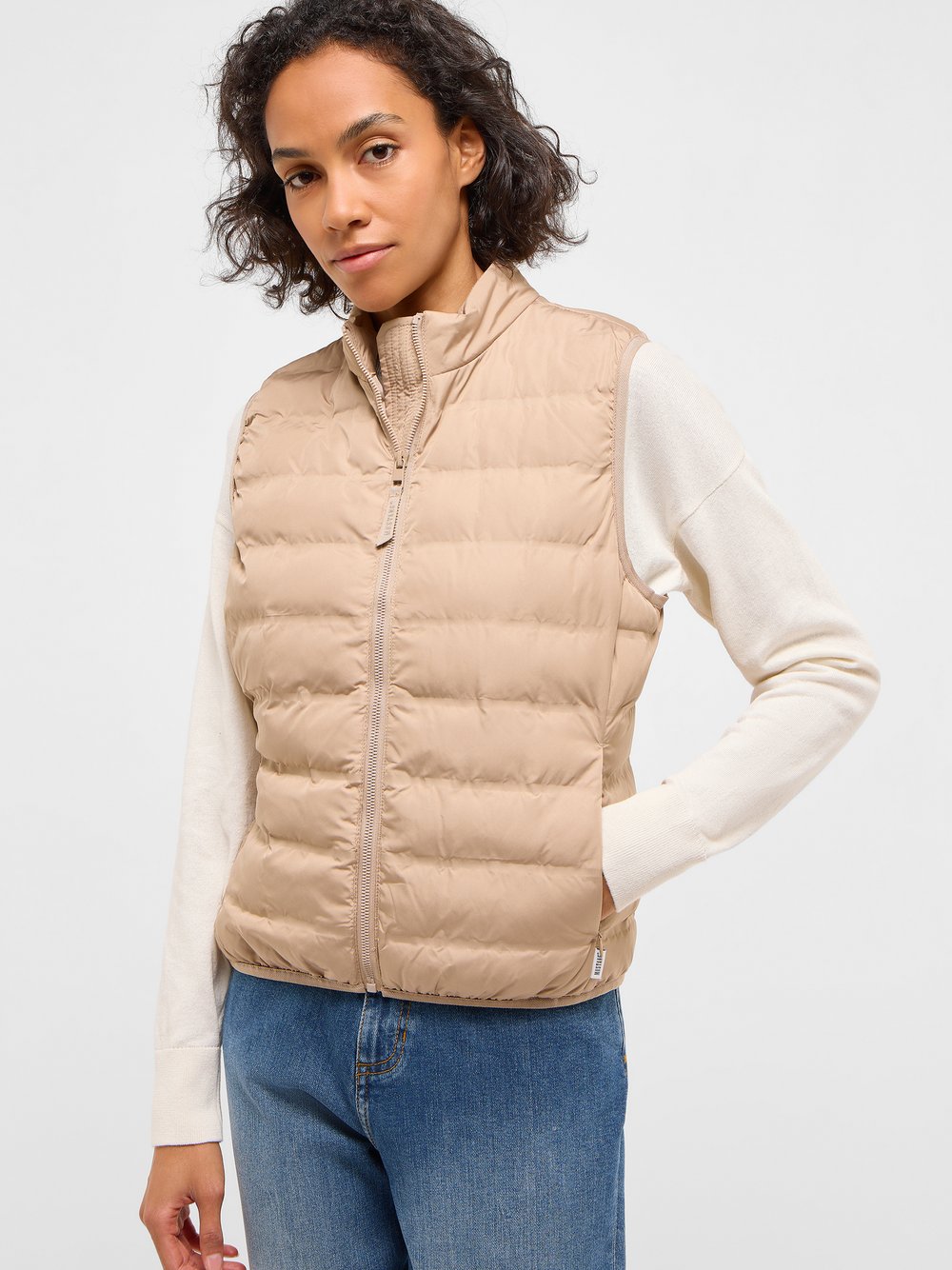 Mustang Weste Damen beige, S