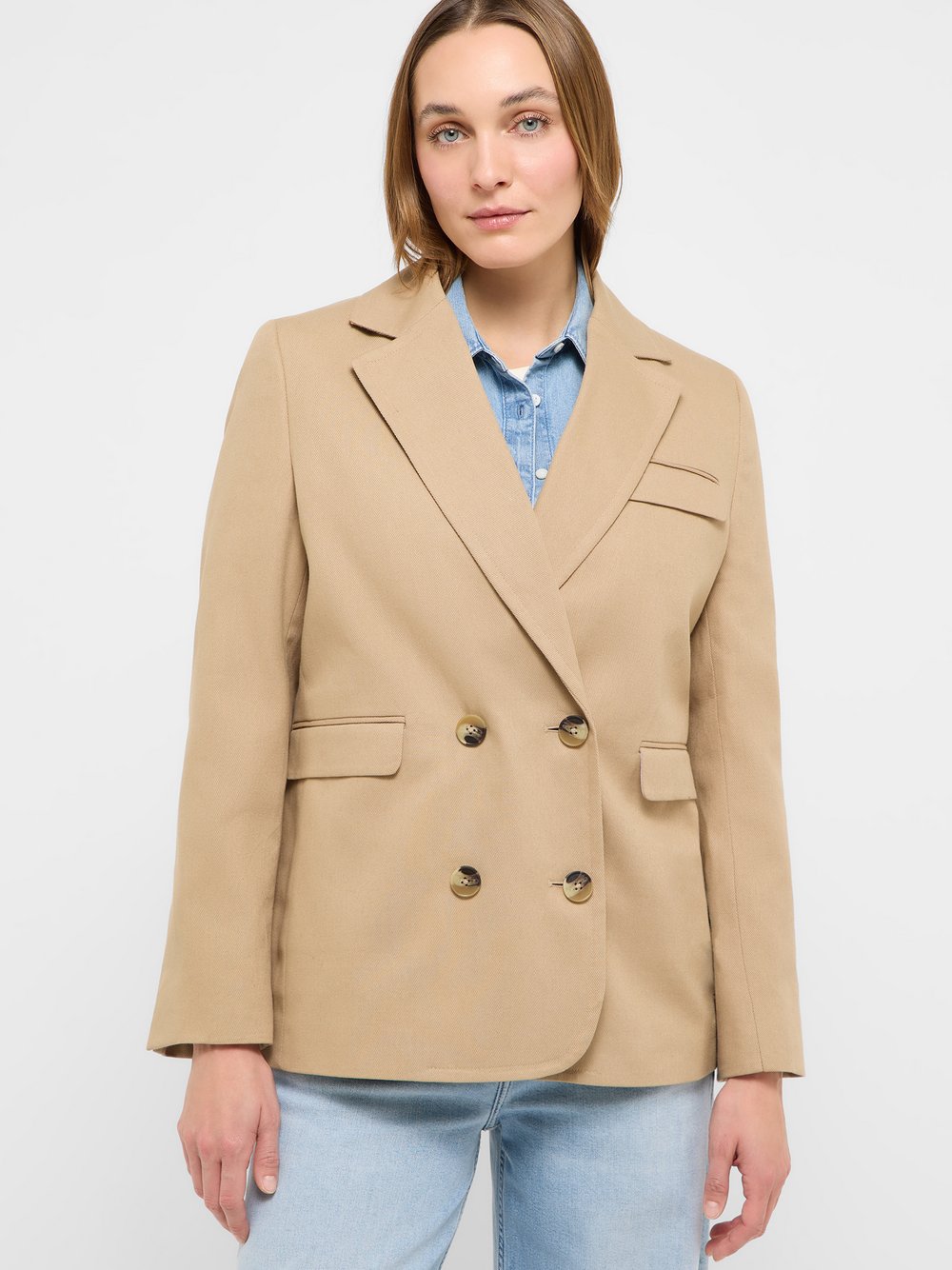 Mustang Blazer Damen Baumwolle beige, XS
