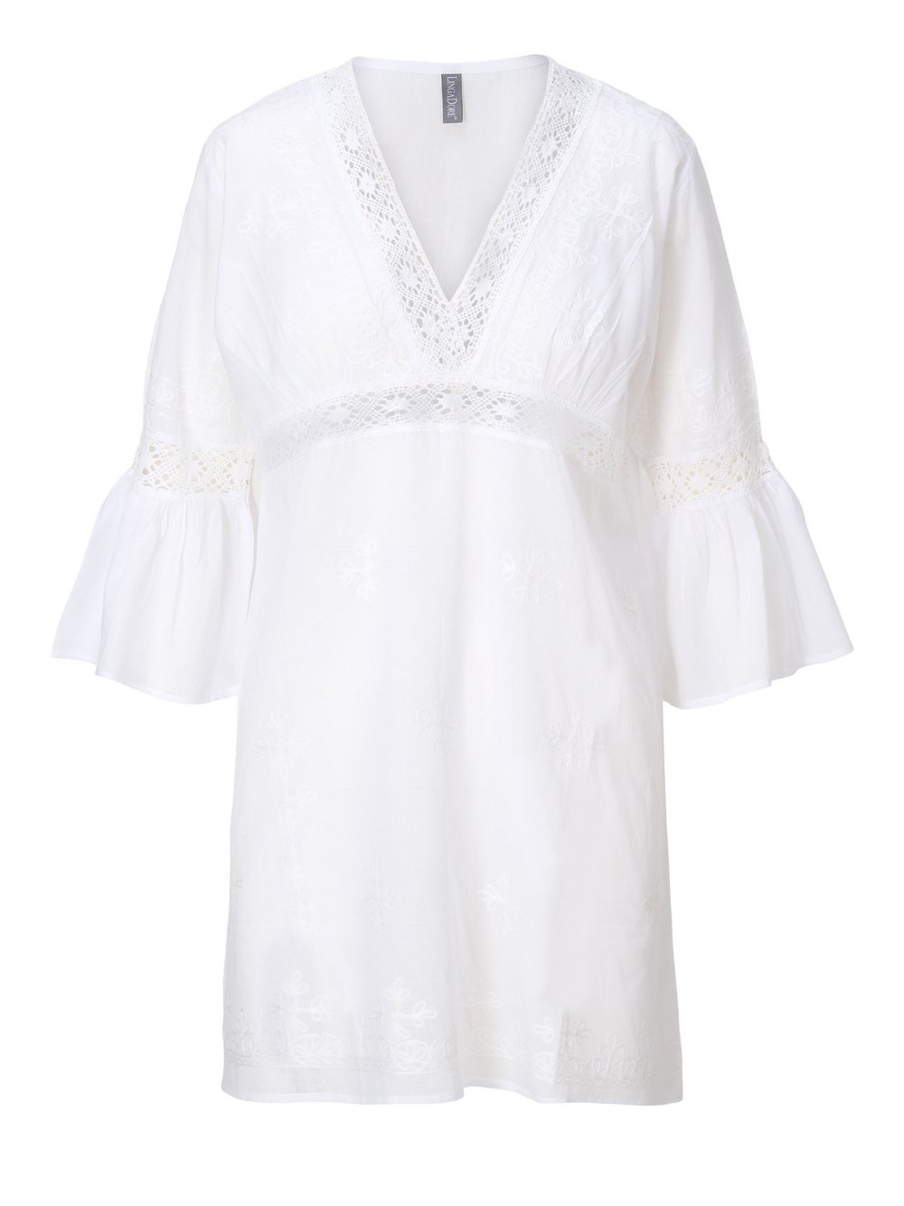 LingaDore Tunik Damen Baumwolle weiß, 40