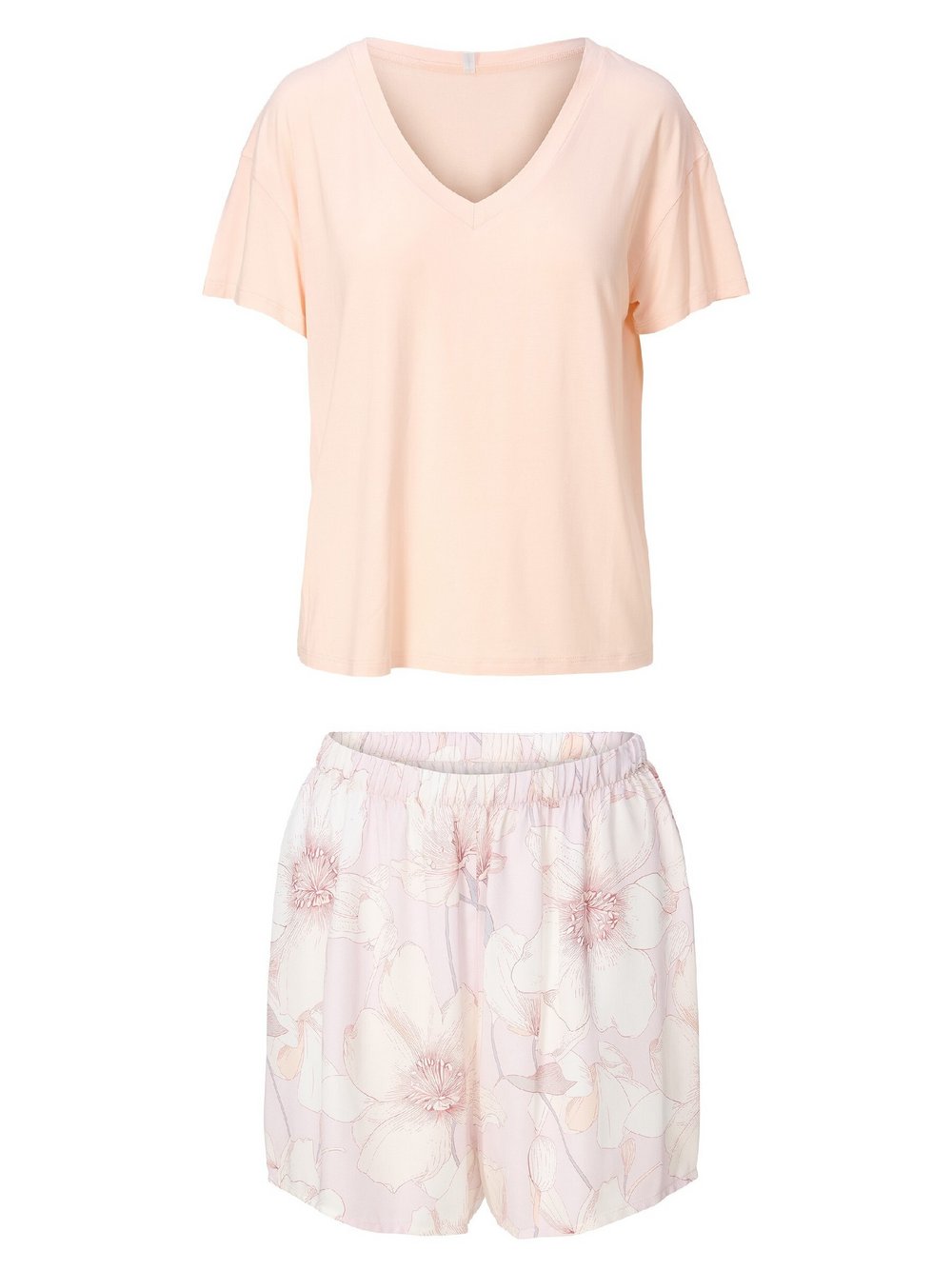 LingaDore Pyjama Damen Polyamid beige bedruckt, M