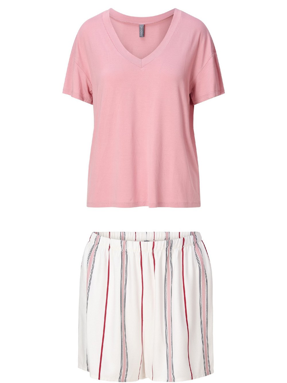 LingaDore set Shortama Damen Polyamid rosa bedruckt, XXL