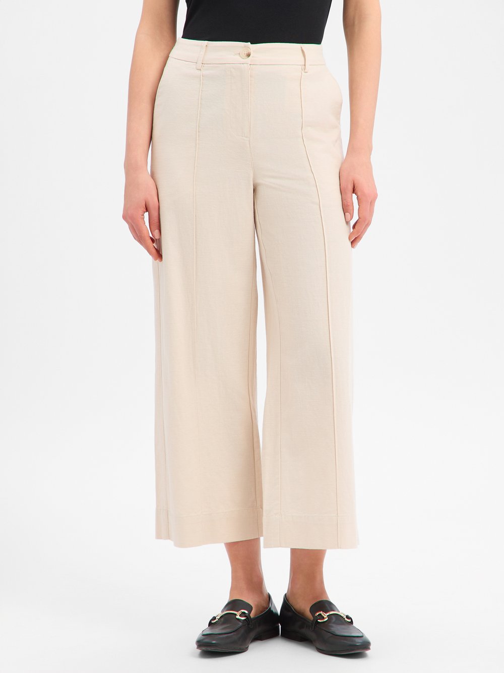 VAN GRAAF Opus Damen Beige Stoffhose Baumwolle Größe 42