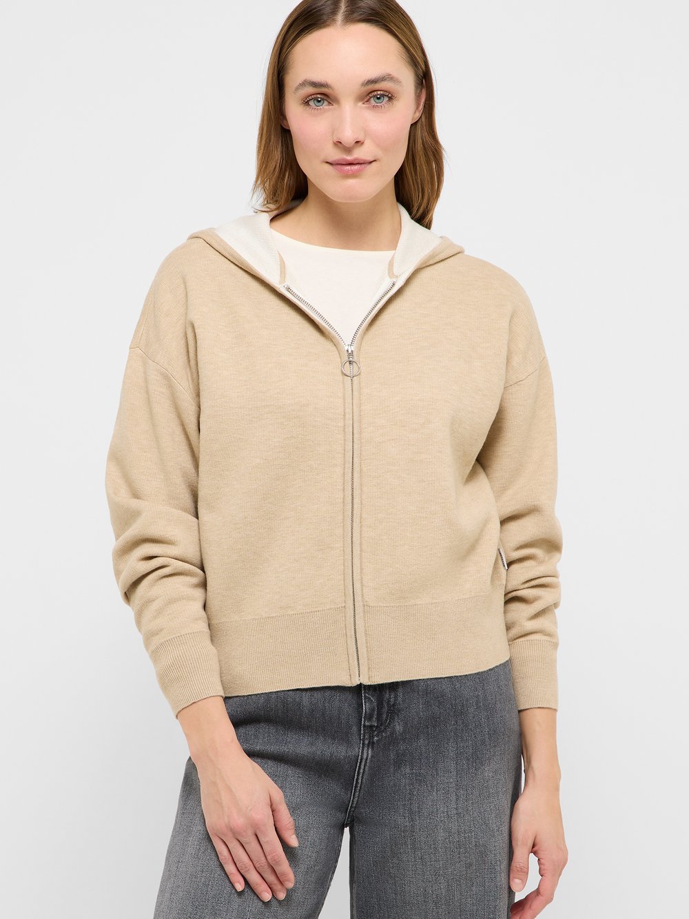 Mustang Kaputzenjacke Damen Viskose beige, S