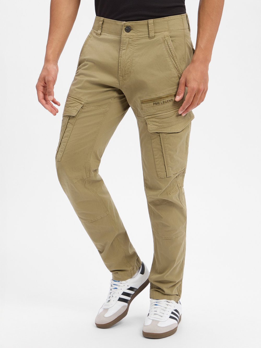 PME Legend Cargohose Herren Baumwolle grün, 32-32