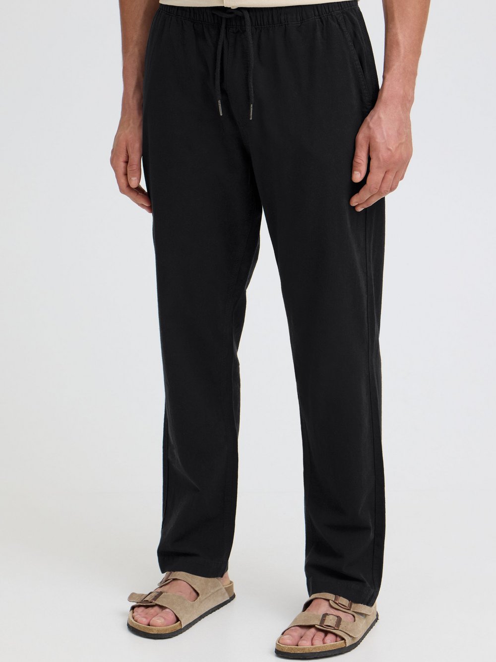 Thumbnail - Solid Hose Herren Baumwolle schwarz strukturiert, XL