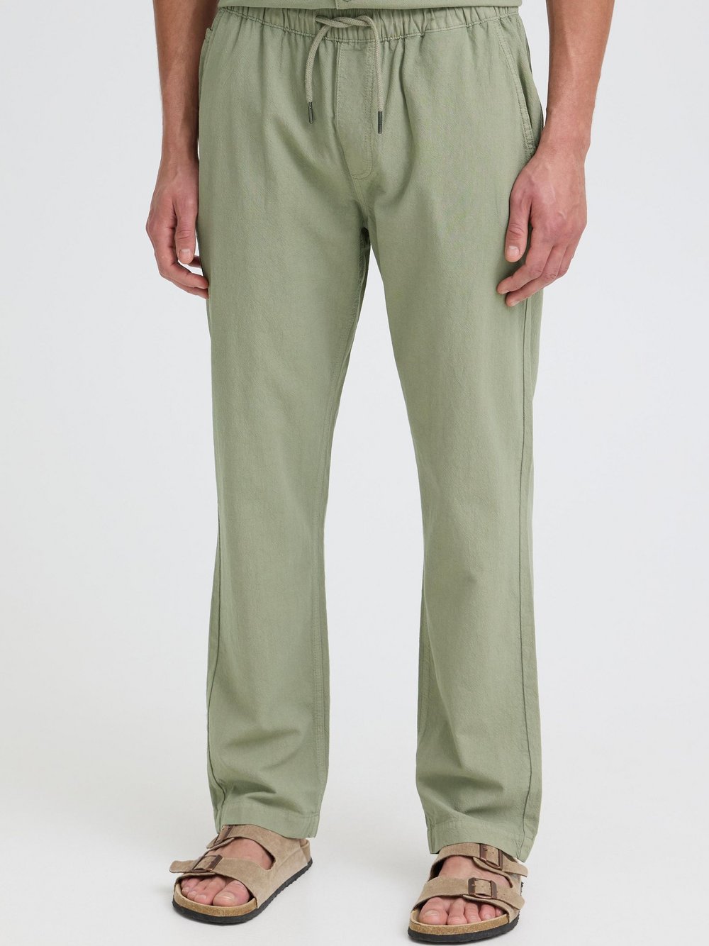 Solid Hose Herren Baumwolle grün strukturiert, XXL