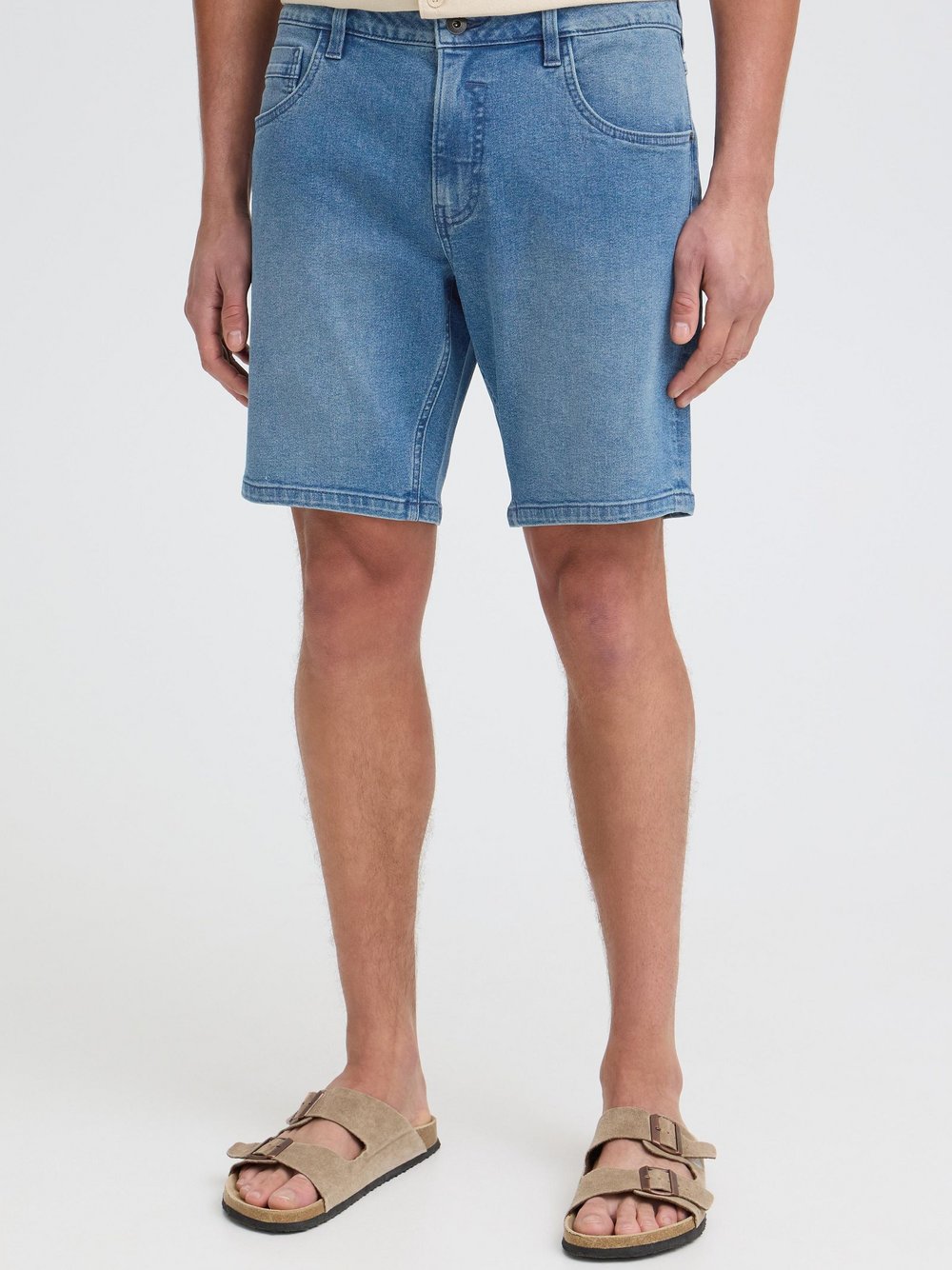 Thumbnail - Solid Shorts Herren Baumwolle blau, XXL