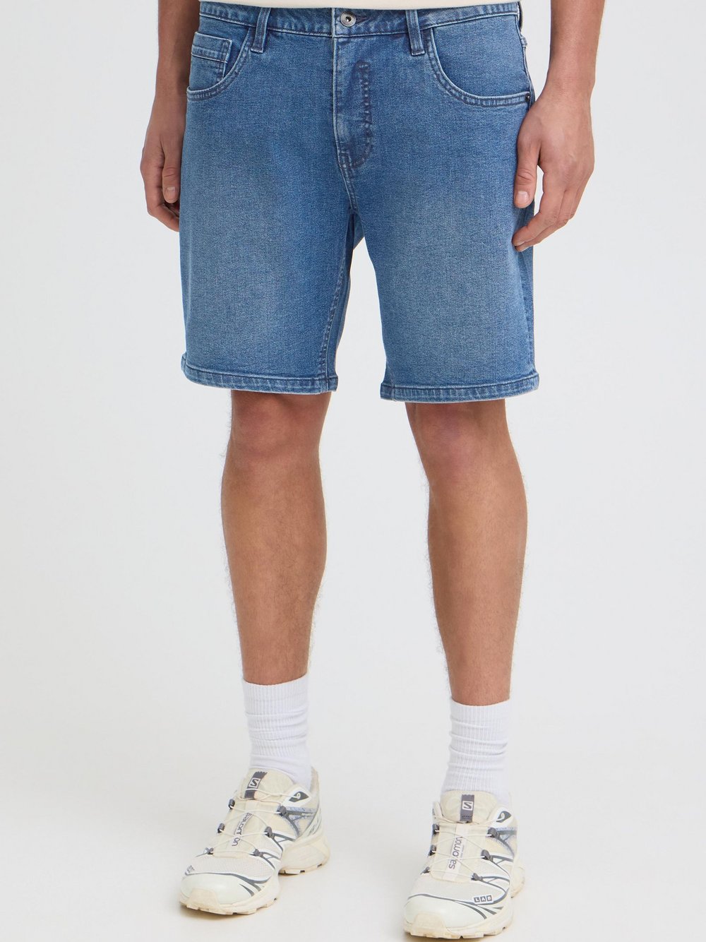 Solid Shorts Herren Baumwolle blau, M