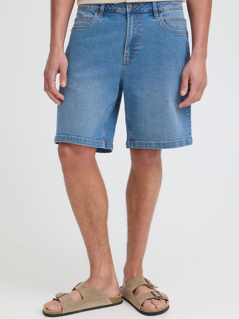 Solid Shorts Herren Baumwolle blau, XL