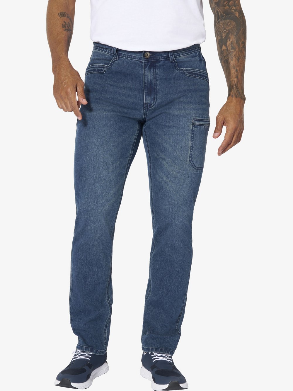 Thumbnail - Jan Vanderstorm Cargojeans Herren Baumwolle blau, 56-32