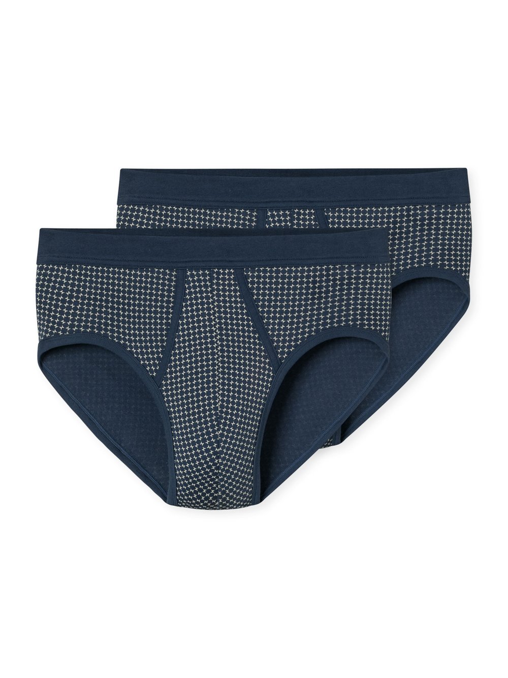 Schiesser Slip  Herren Baumwolle blau bedruckt, 10