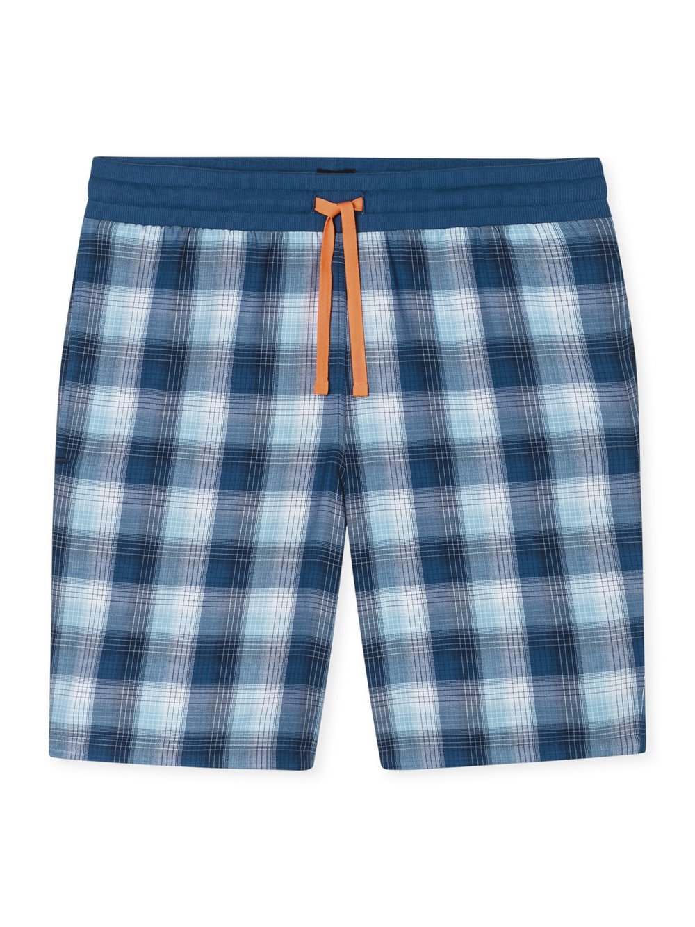 Thumbnail - Schiesser Pyjamahose  Herren Baumwolle blau kariert, 52