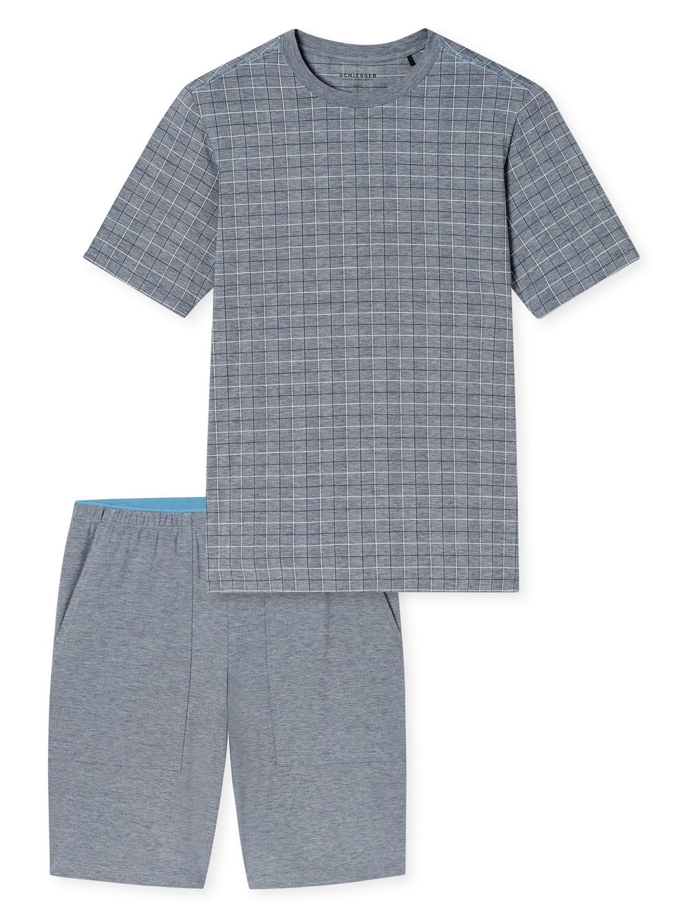 Schiesser Pyjama Herren blau, 48