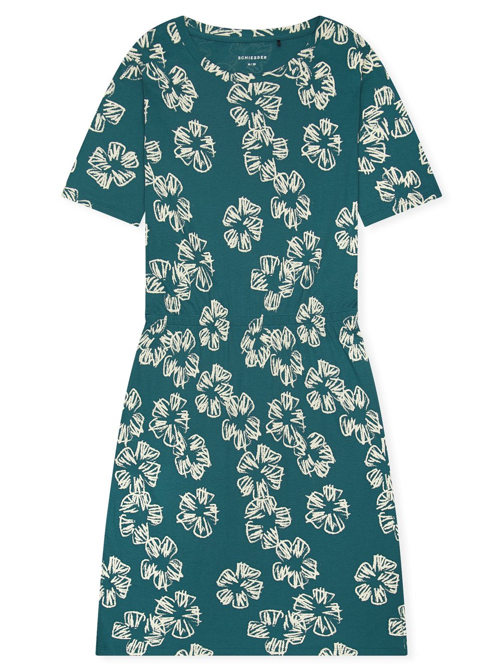 Thumbnail - Schiesser Nachthemd  Damen Jersey grün gemustert, 42