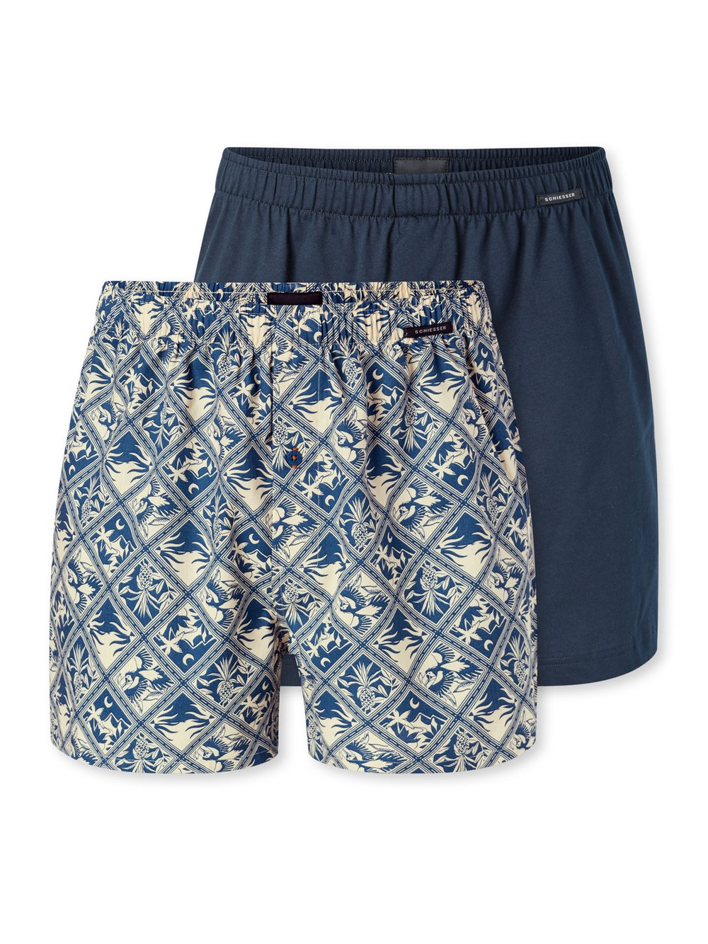 Thumbnail - Schiesser Boxer  Herren Baumwolle mehrfarbig bedruckt, 5