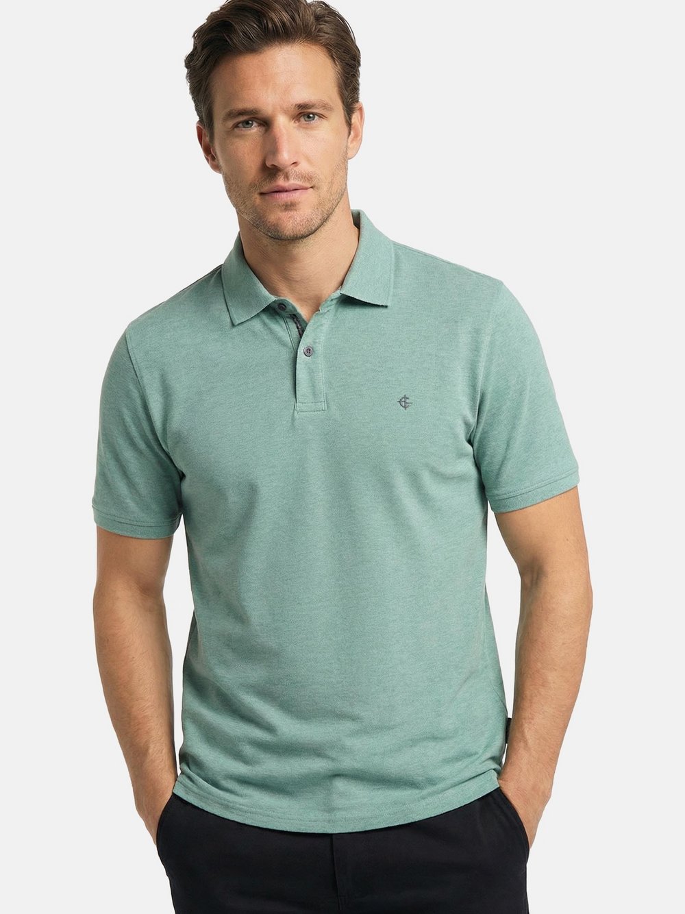 CASAMODA Poloshirt Herren Baumwolle grün, 4XL