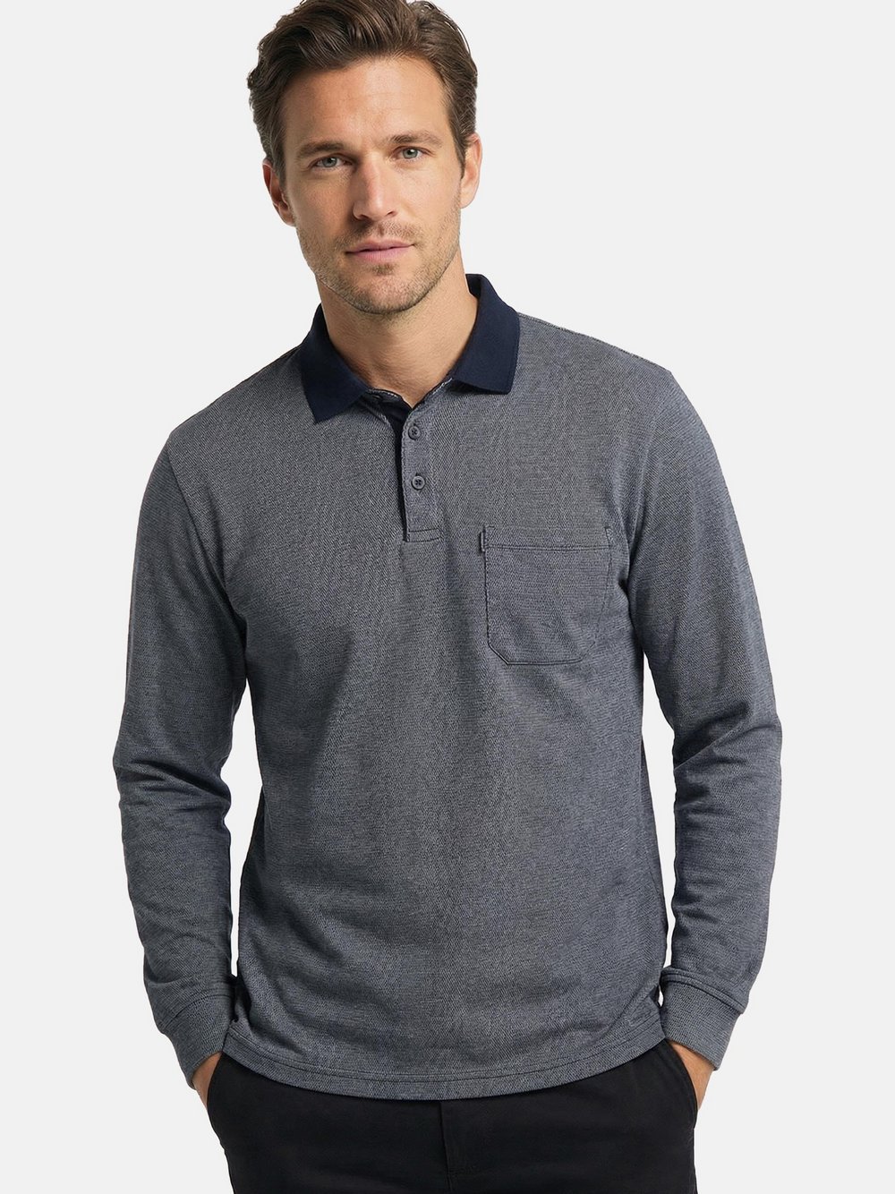 Thumbnail - CASAMODA Poloshirt im 2er-Pack Basic Herren Baumwolle blau, L