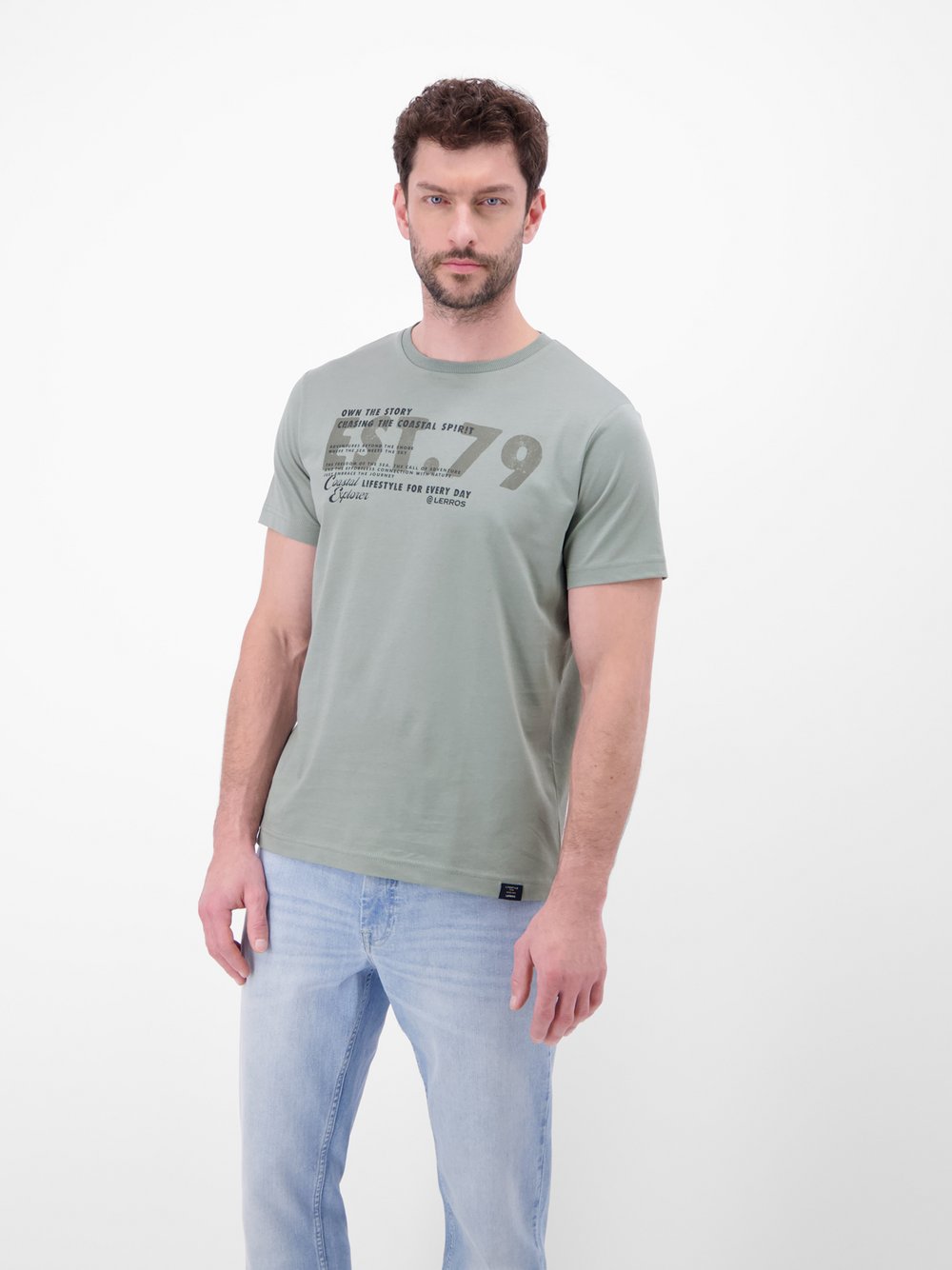 Thumbnail - LERROS T-Shirt Herren Baumwolle grau, XL