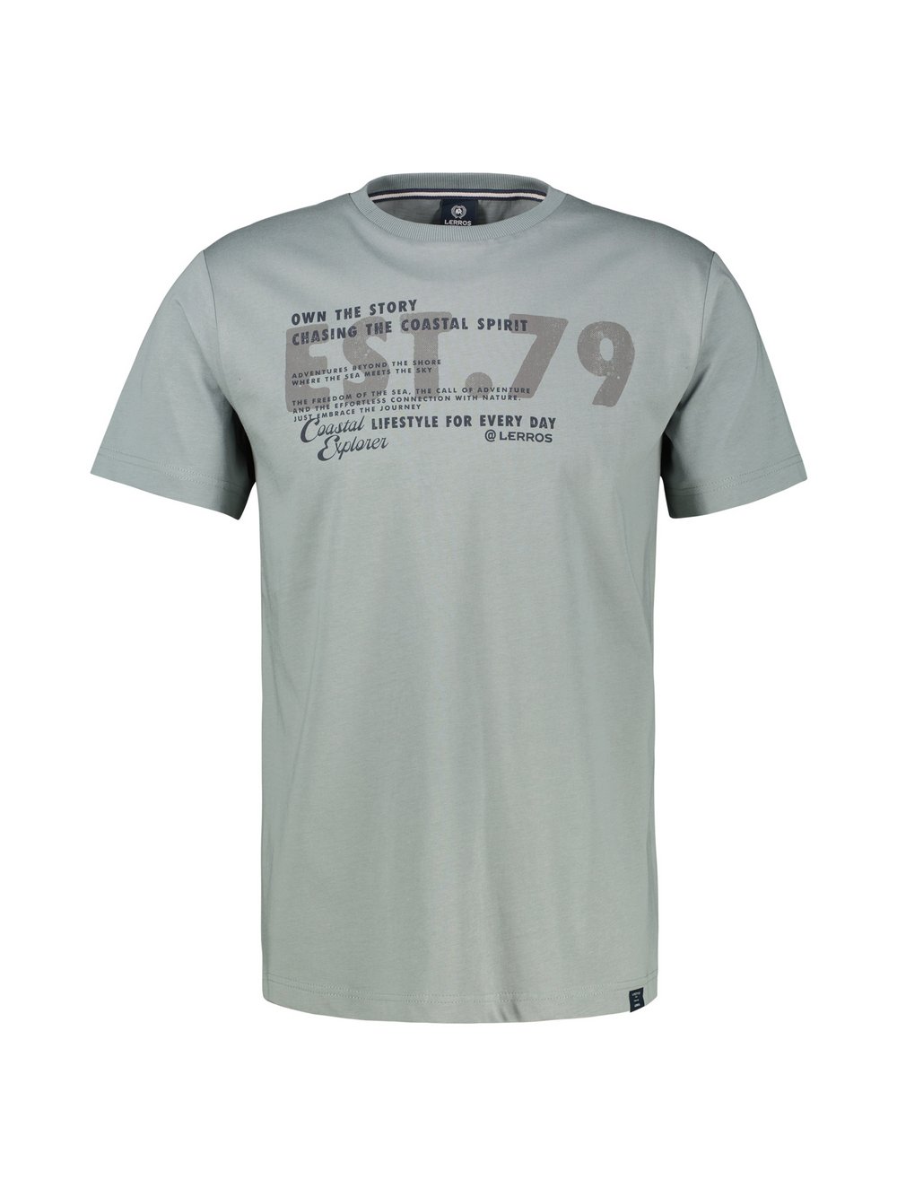 LERROS T-Shirt Herren Baumwolle grau, 6XL