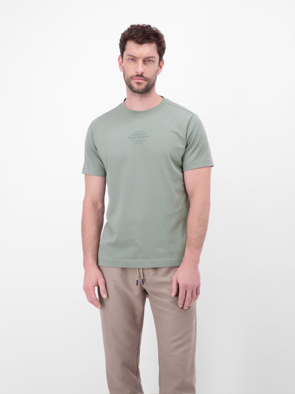 LERROS T-Shirt Herren Baumwolle grau, L