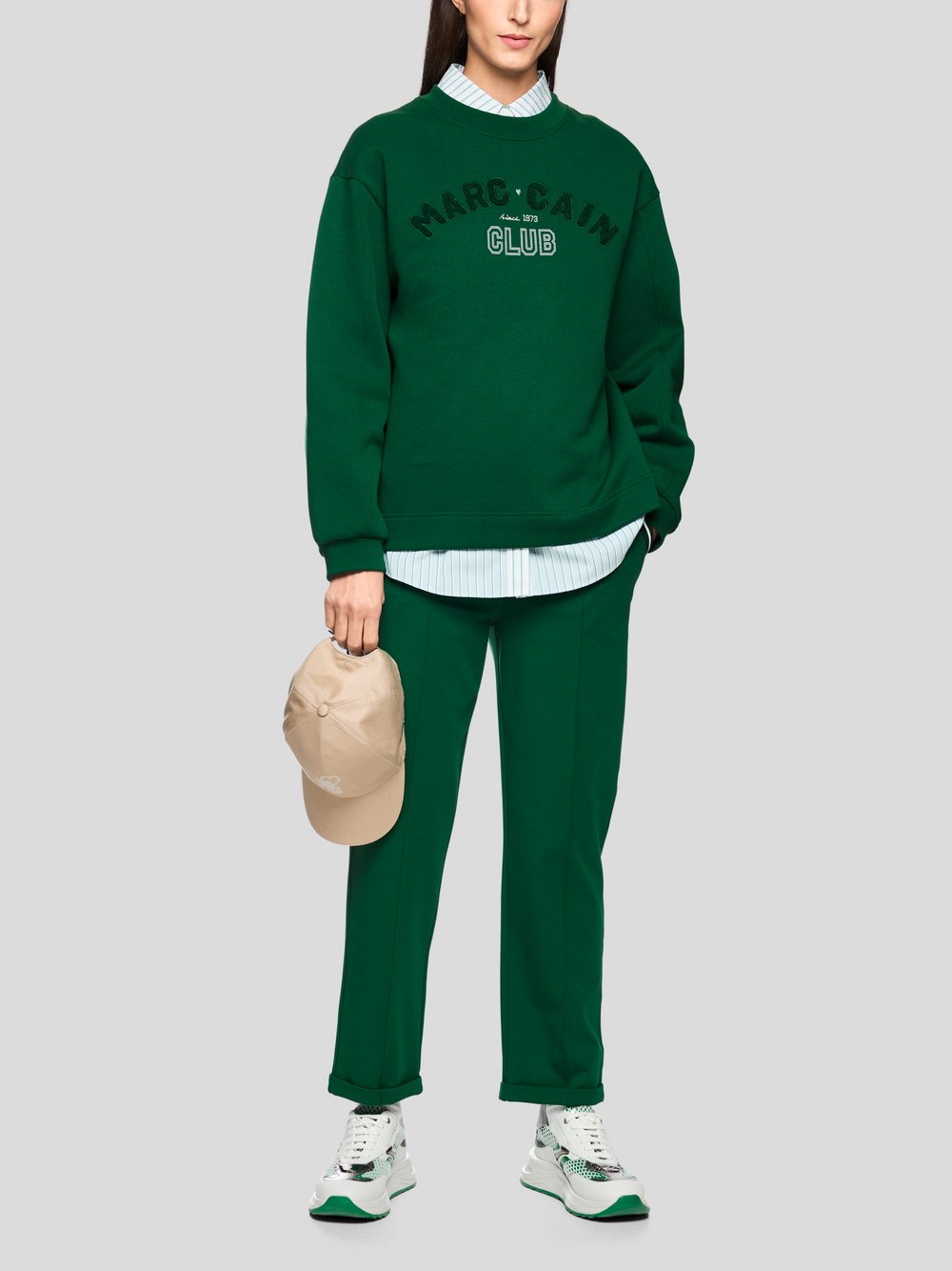 Marc Cain Sweat-Shirt Damen Baumwolle grün, 38
