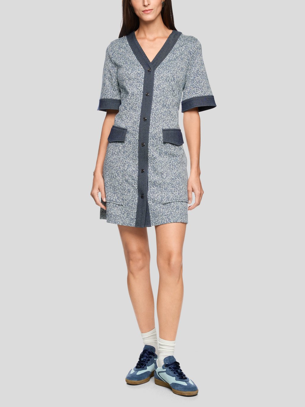 Thumbnail - Marc Cain Kleid Damen Viskose blau gemustert, 46