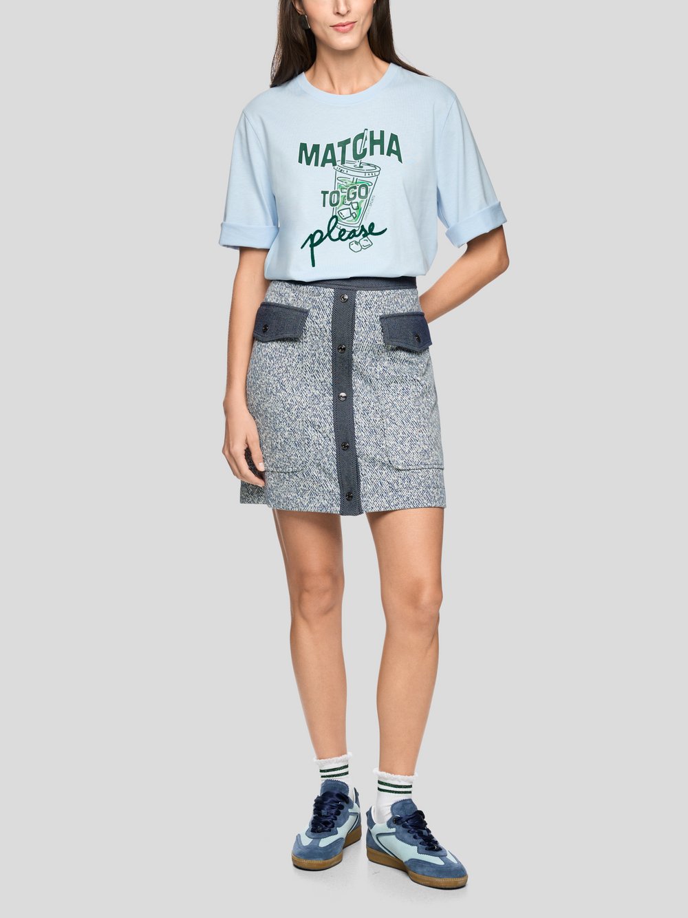 Thumbnail - Marc Cain Rock Damen Viskose blau gemustert, 40