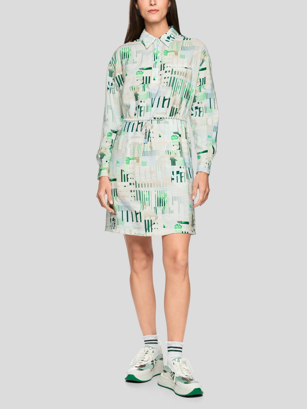 Marc Cain Kleid Damen Viskose blau gemustert, 40