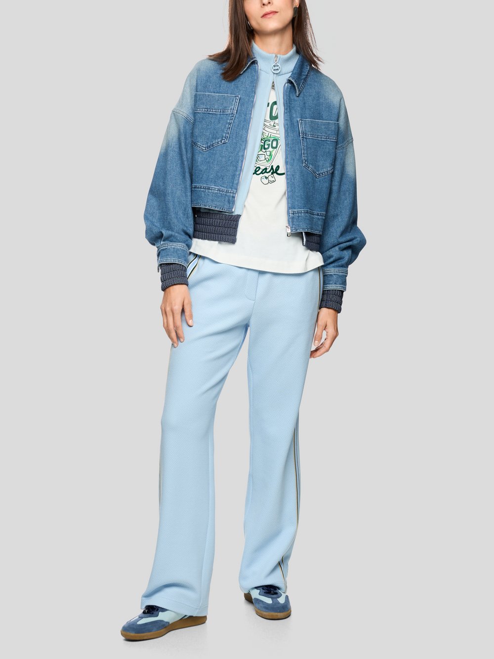 Marc Cain Jacke Damen Baumwolle blau, 34