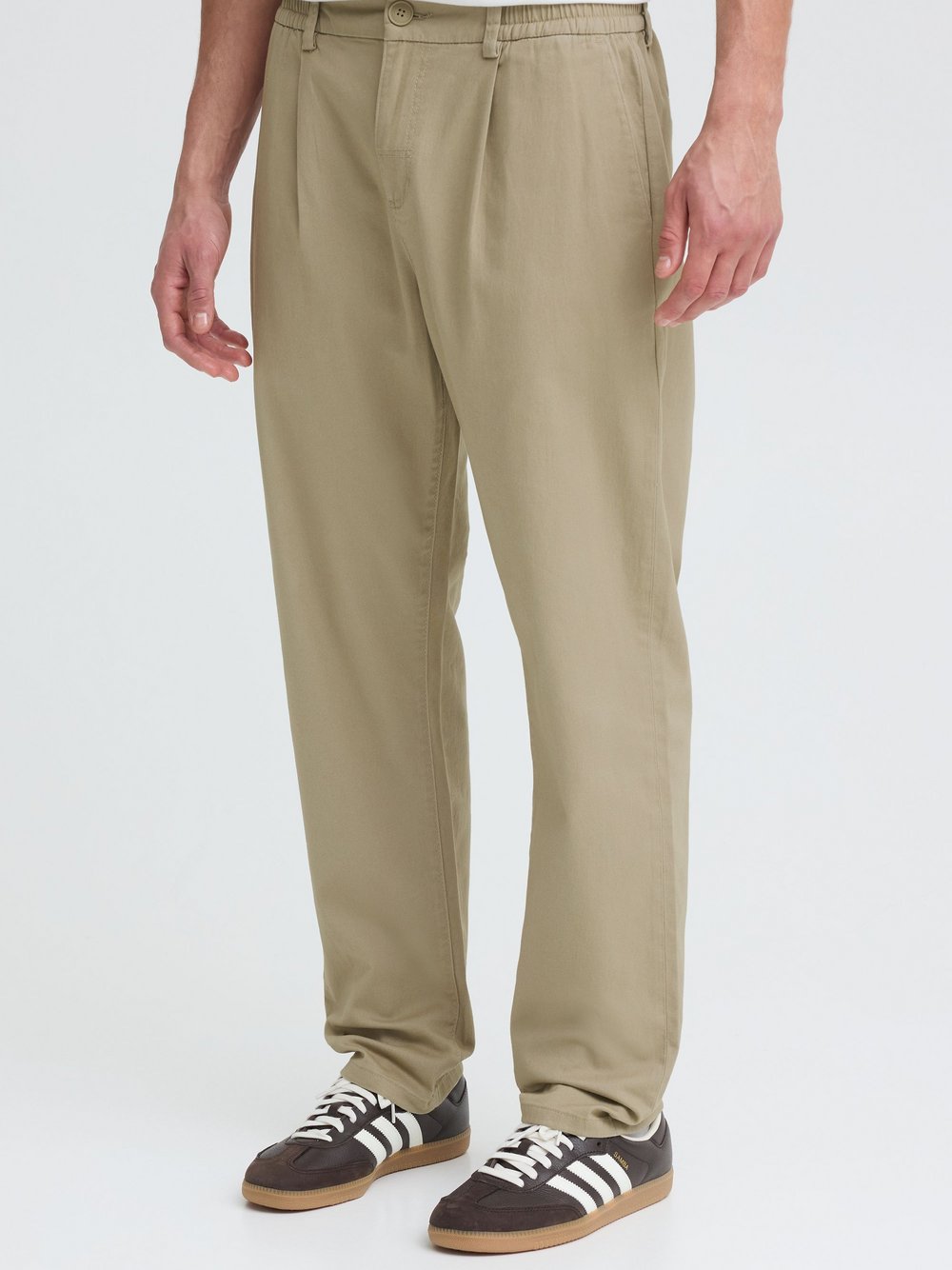 Solid Chinohose Herren Baumwolle beige, 33-34