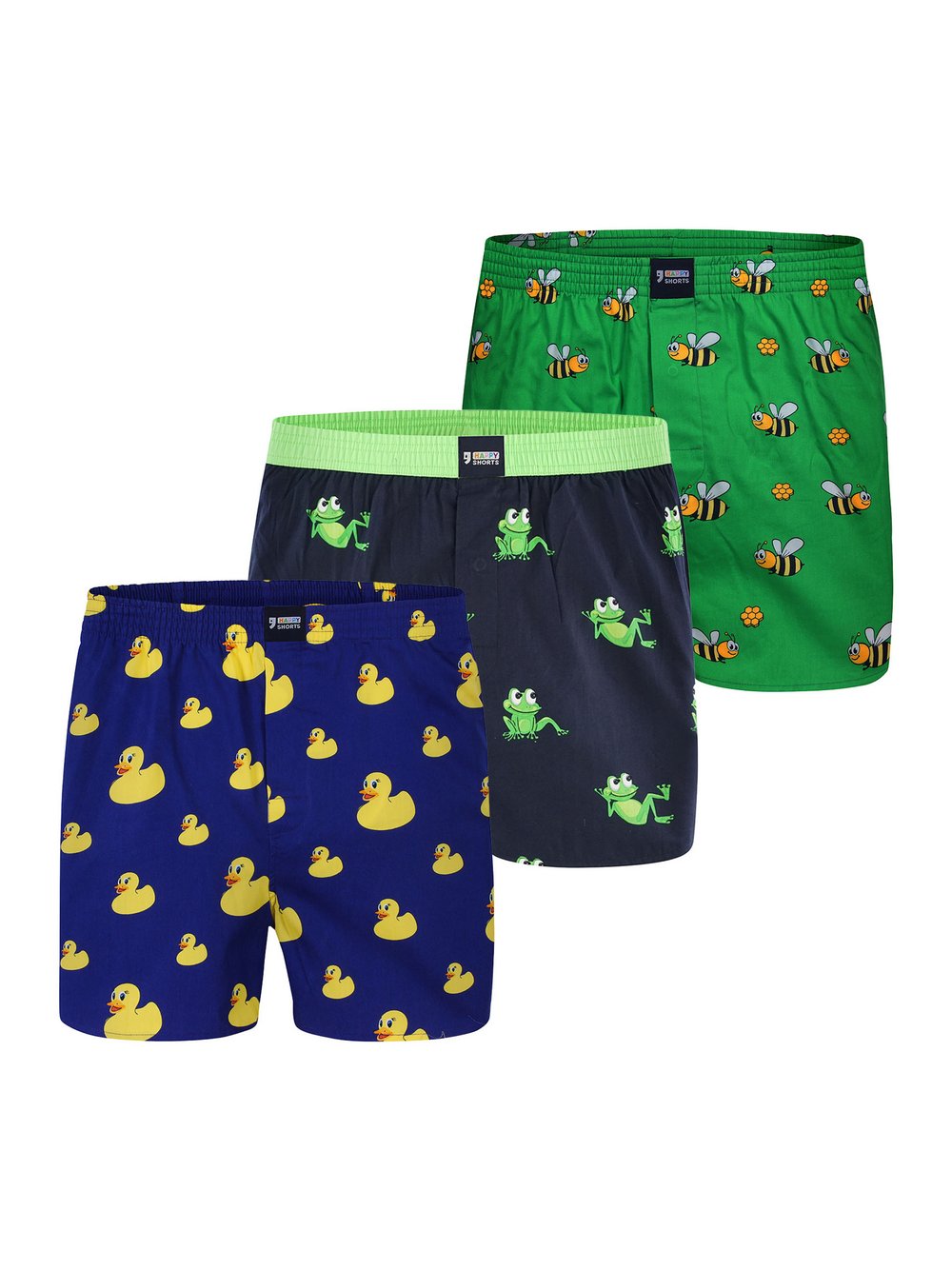 HAPPY SHORTS Boxer  Herren Baumwolle mehrfarbig bedruckt, L