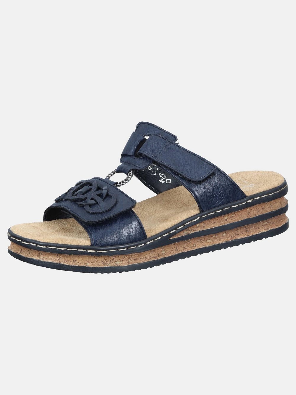 Thumbnail - Rieker Pantoletten Damen blau, 42