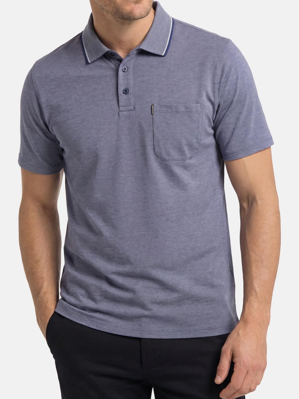 Thumbnail - CASAMODA Poloshirt Herren Baumwolle blau, XXL