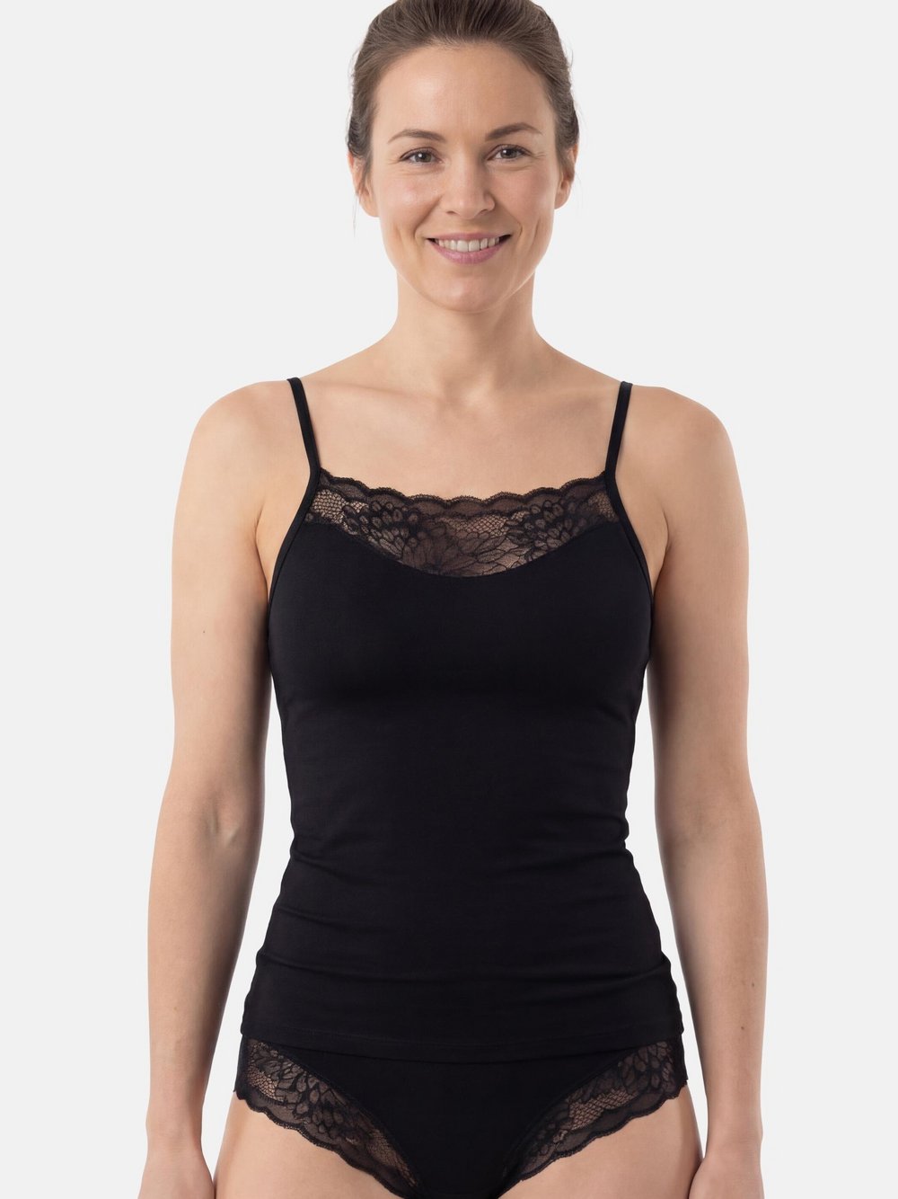 Thumbnail - con-ta Spaghetti Top Damen Modal blau, 42